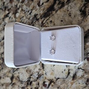 Faux Diamond Stud Earrings